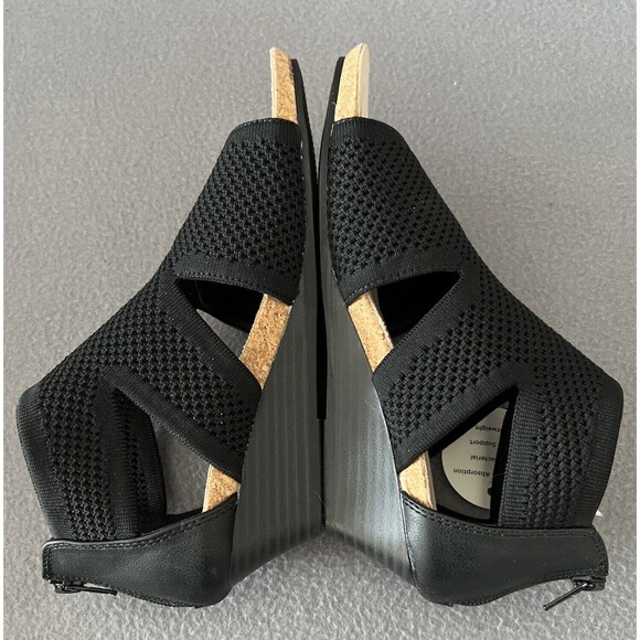 Croft & Barrow Women's Rosiee Zip Up Wedge Sandals Black Size 7.5 TEComfort NIB - Picture 8 of 12
